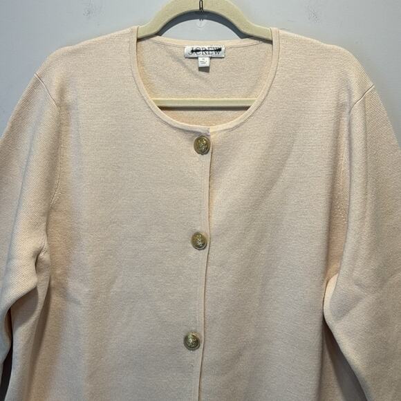 NWOT J. Crew Wool Blend Giselle Sweater Blazer Button Down Cardigan Beige BO154 - Picture 5 of 14